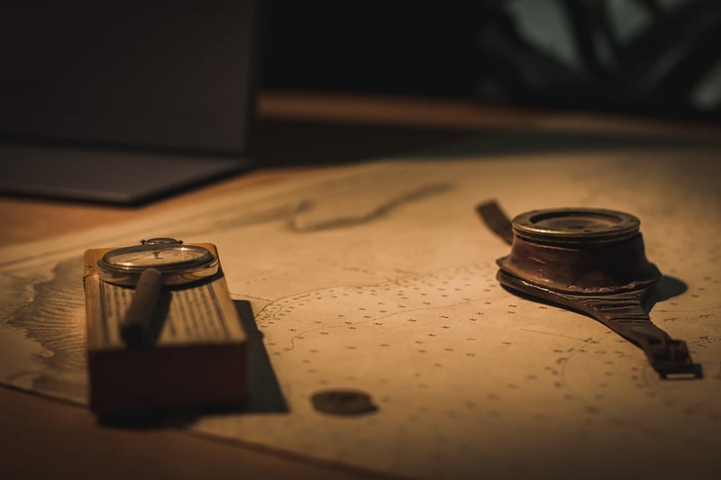 Old Map and Compass